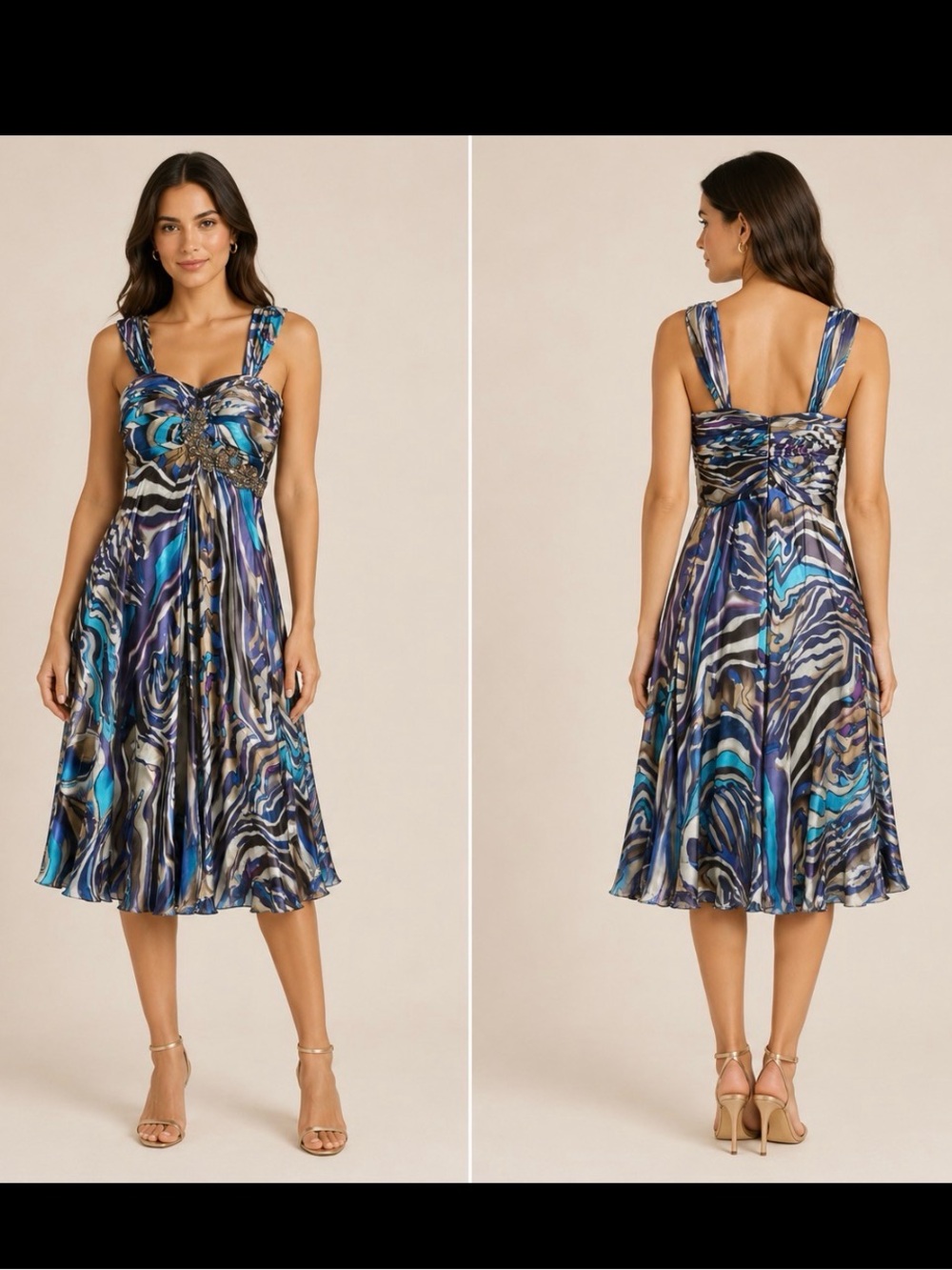 NWT ALBERTO MAKALI 100% silk cocktail dress Size 4